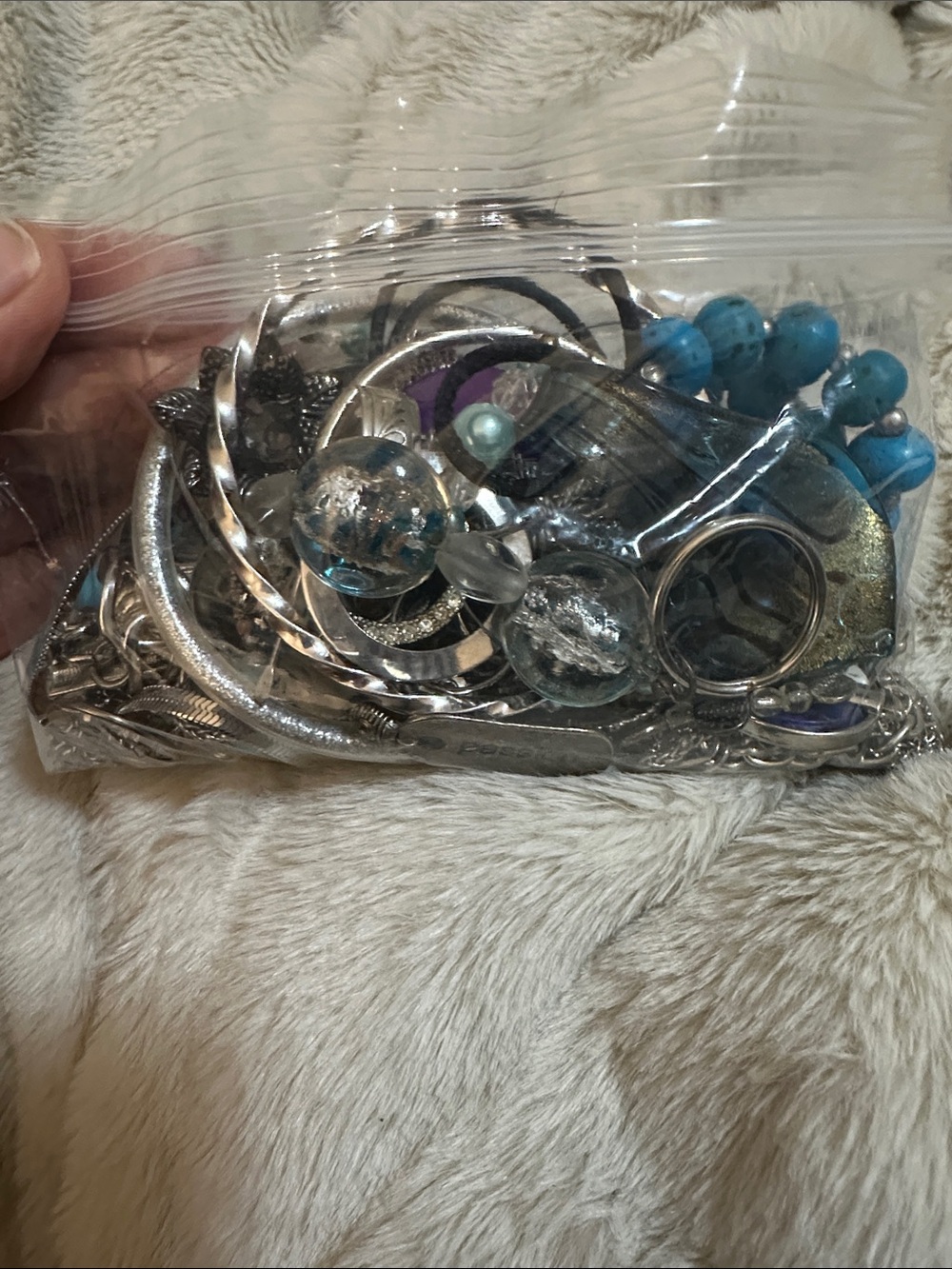 Mixed Silver-Tone and Turquoise Women’s Bracelet & Jewelry Set